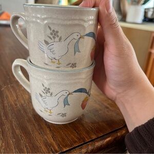 Vintage International China “Marmalade” Goose Cups SET OF 2